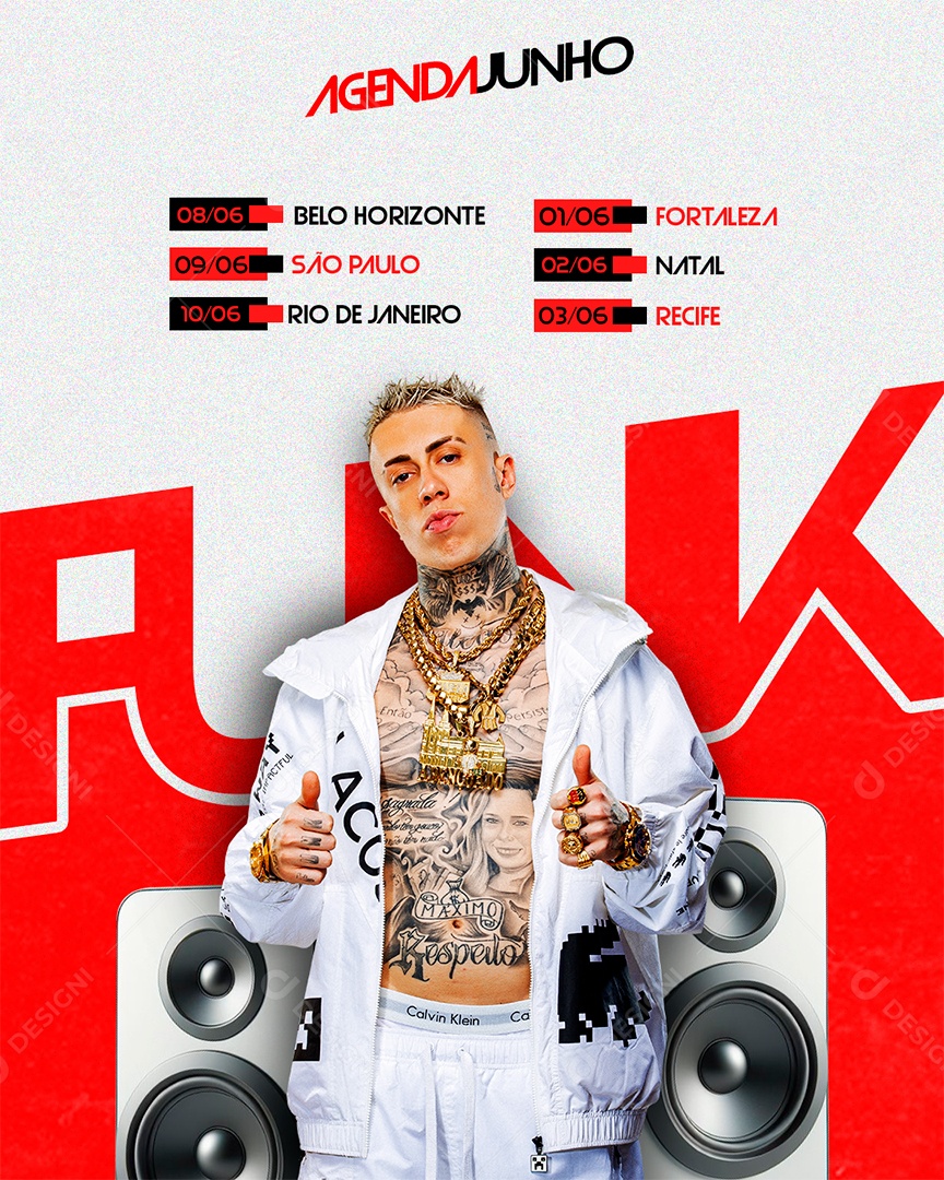 Agenda Shows Funk Social Media PSD Editable