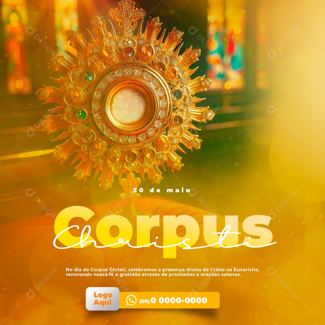 Dia de Corpus Christi 30 de Maio Social Media PSD Editável