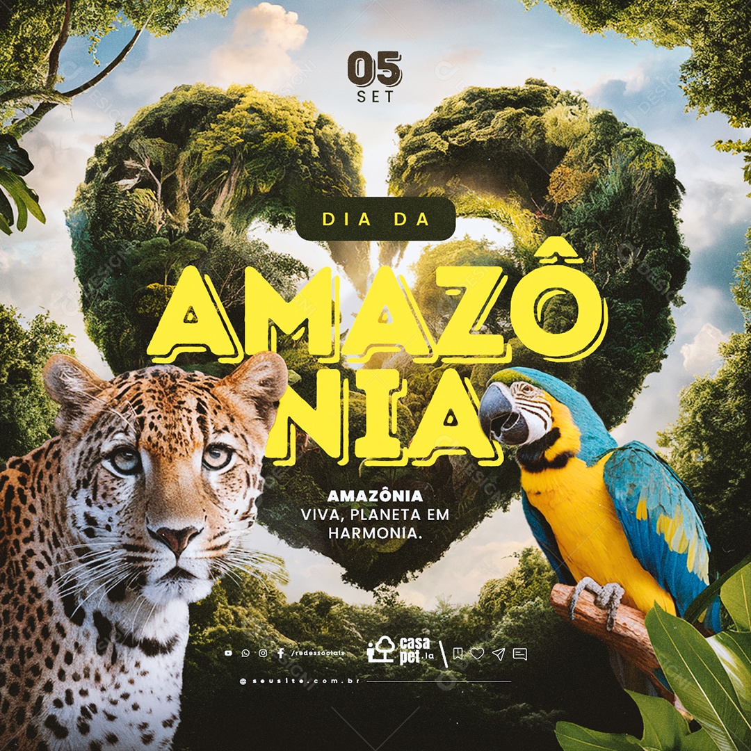 Dia Da Amazônia 05 De Setembro Viva Social Media PSD Editável