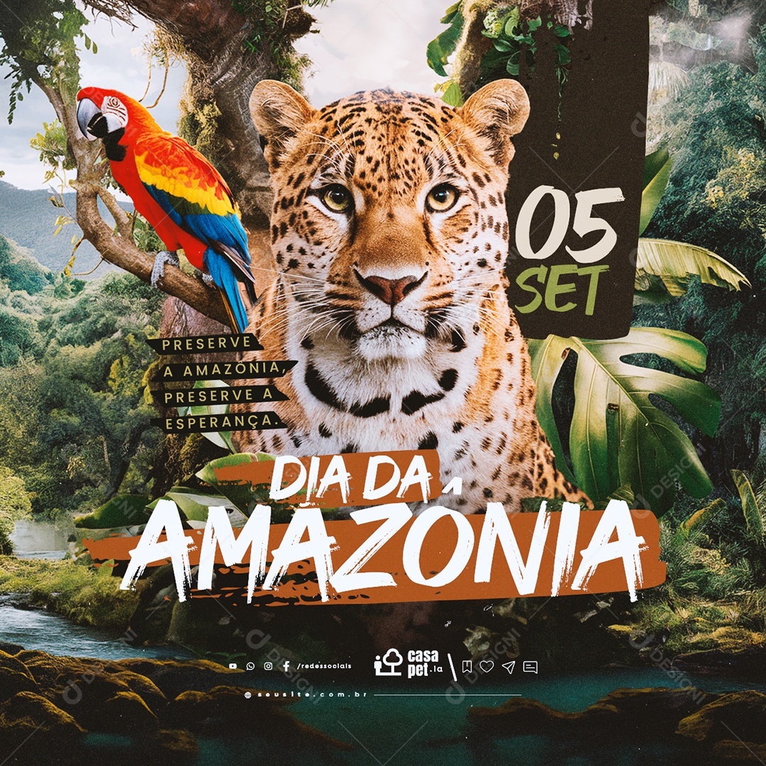 Dia Da Amazônia 05 De Setembro Preserve Social Media PSD Editável