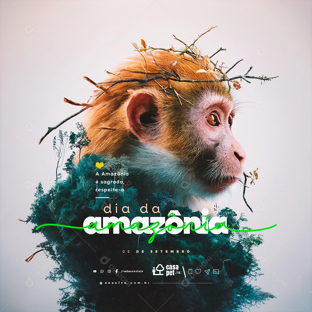 Dia Da Amazônia 05 De Setembro Social Media PSD Editável