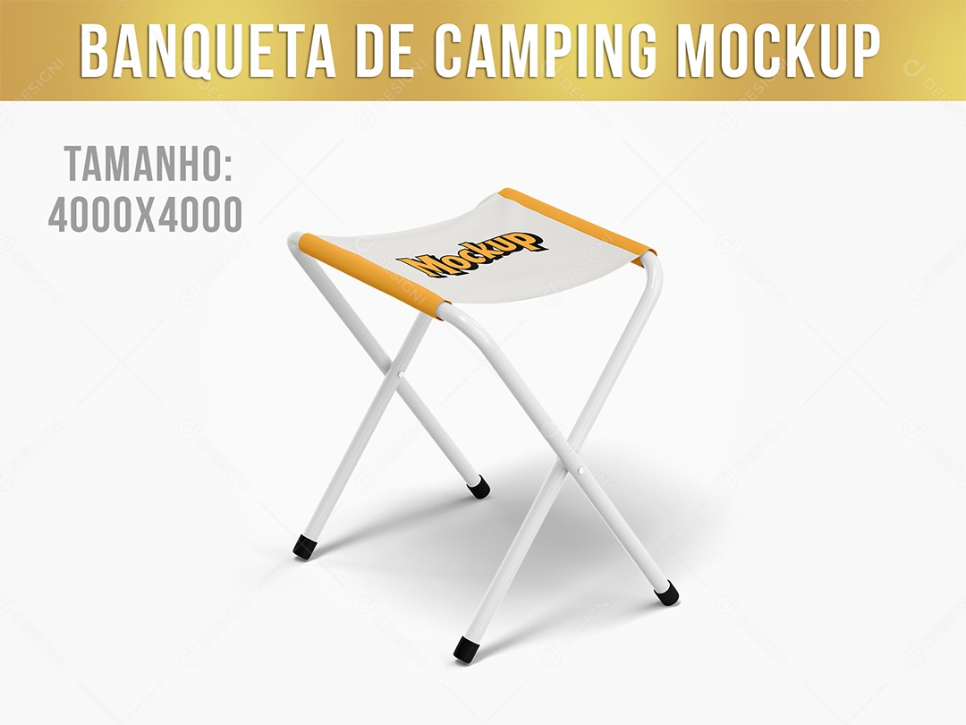 Banqueta de Camping Mockup PSD Editável