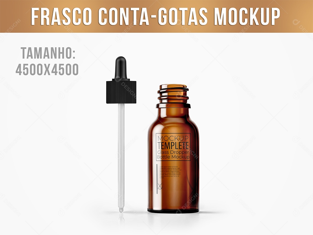 Frasco Conta-Gotas Mockup PSD Editável