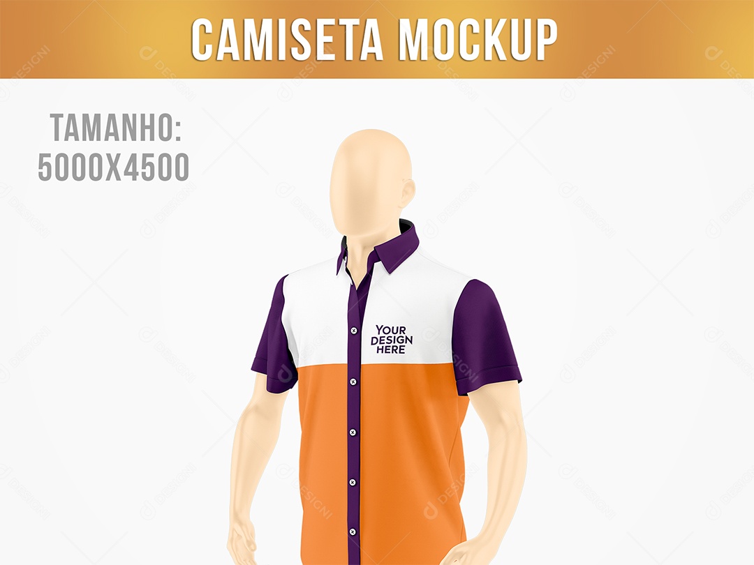 Camiseta com Manequim Mockup PSD Editável