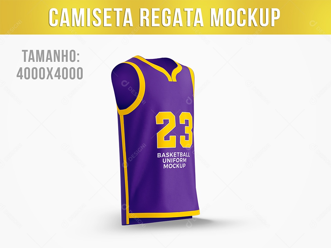 Camiseta Regata Basquete Mockup PSD Editável