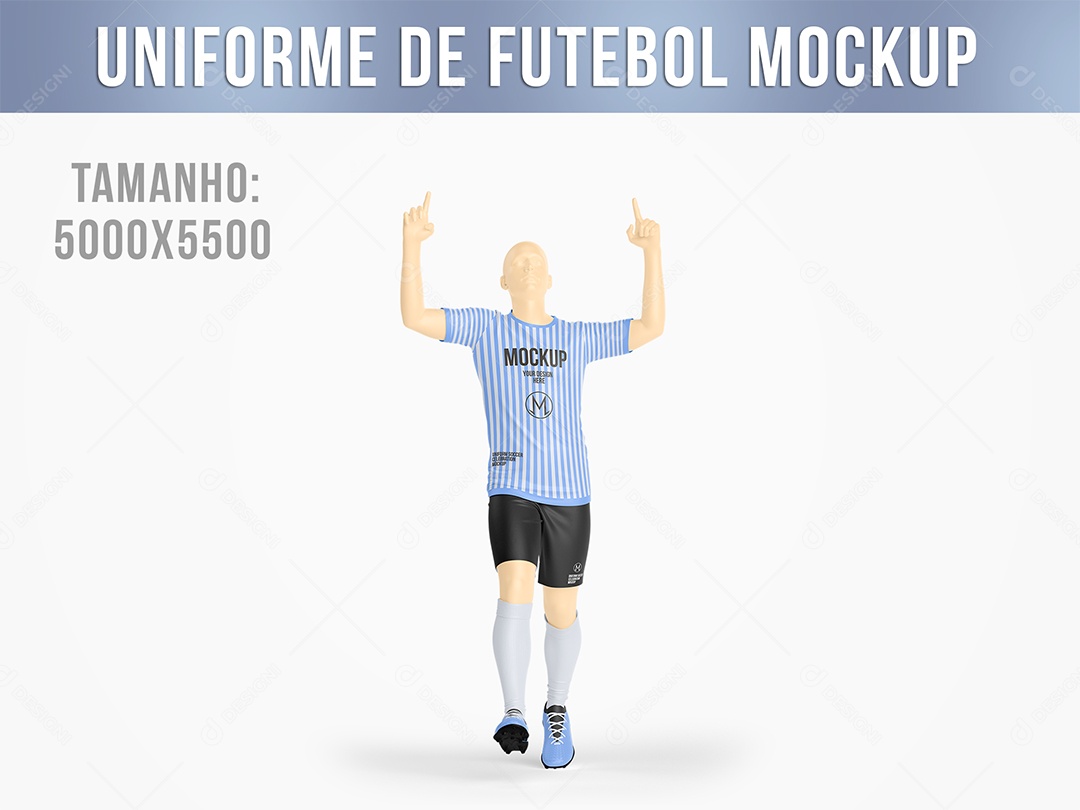 Uniforme de Futebol Mockup PSD Editável