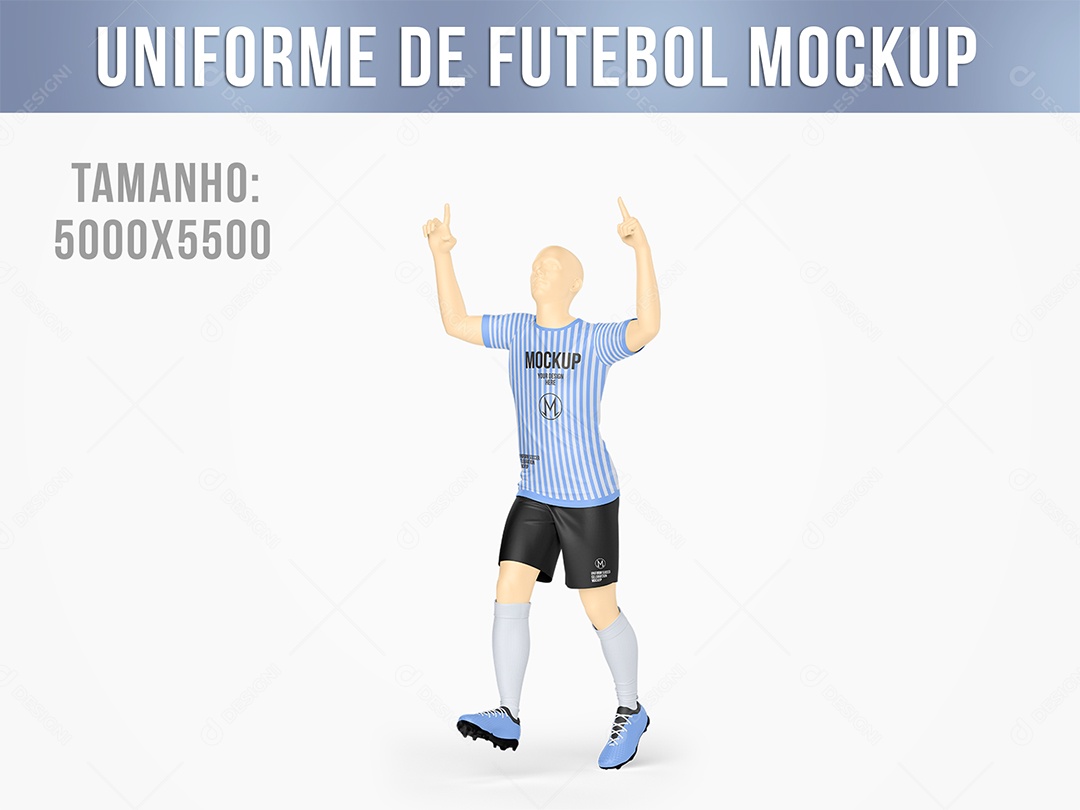 Uniforme de Futebol Mockup PSD Editável
