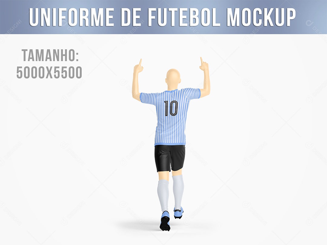 Uniforme de Futebol Mockup PSD Editável