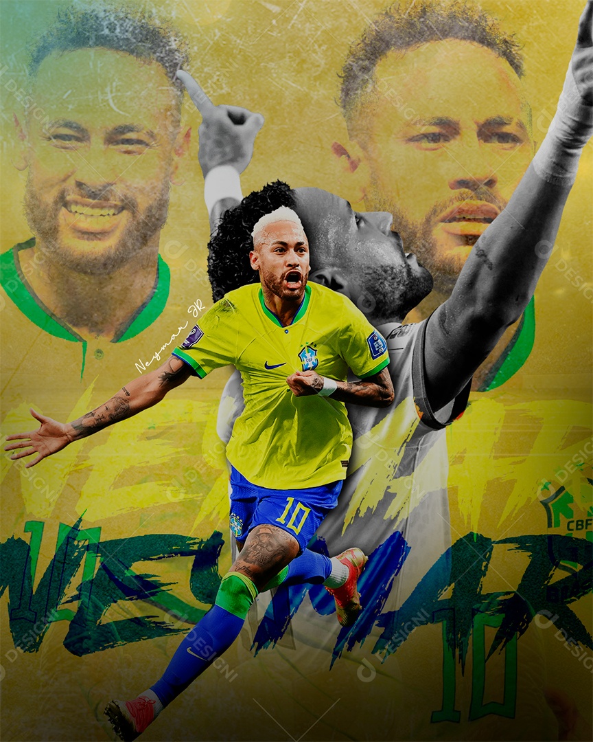 Fleyer Jogador de Futebol Social Media Editável