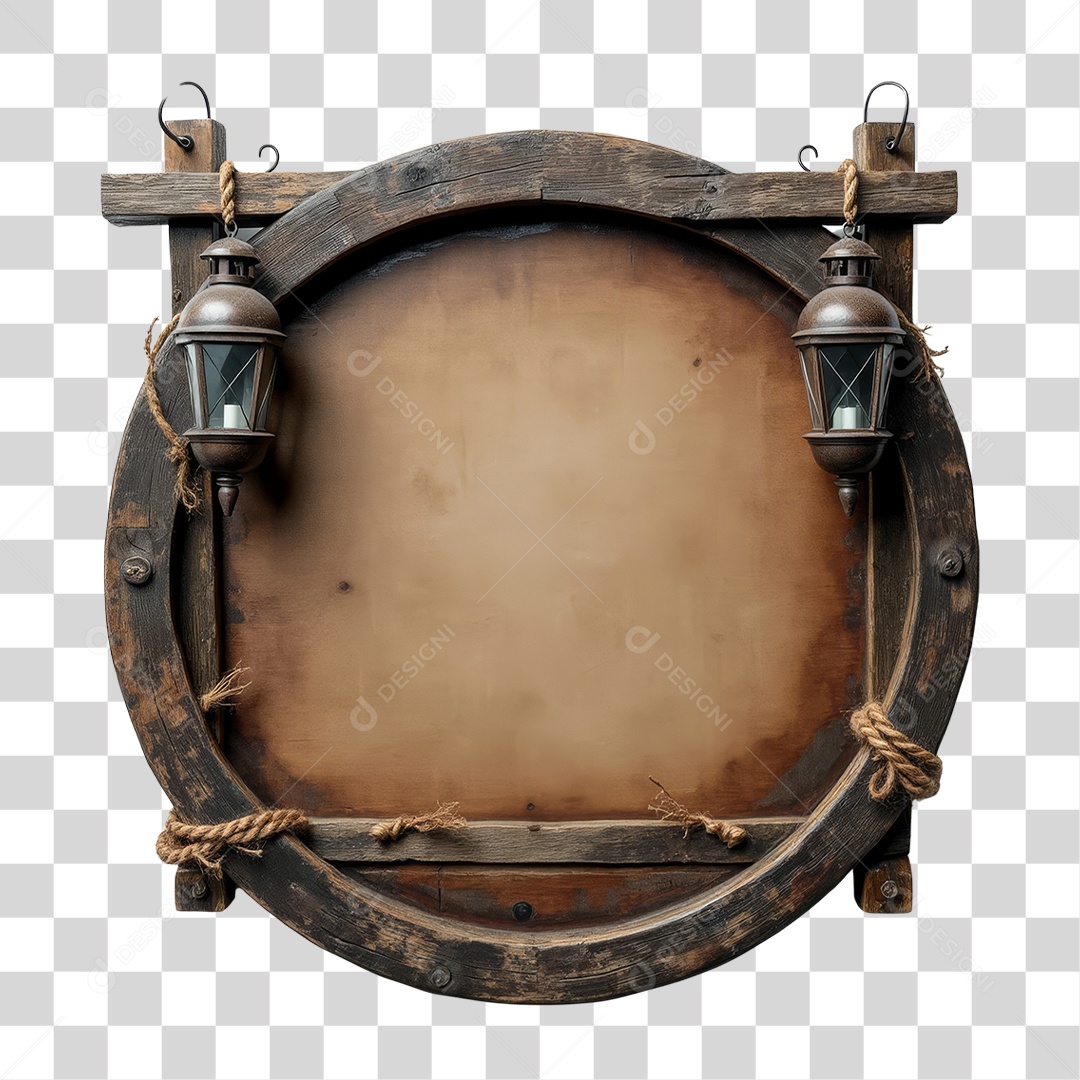 Placa de Madeira PNG Transparente