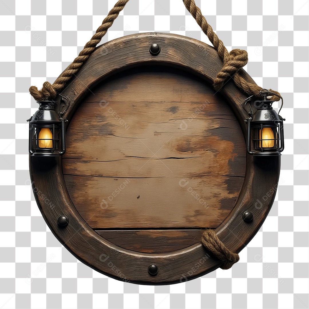 Placa de Madeira PNG Transparente