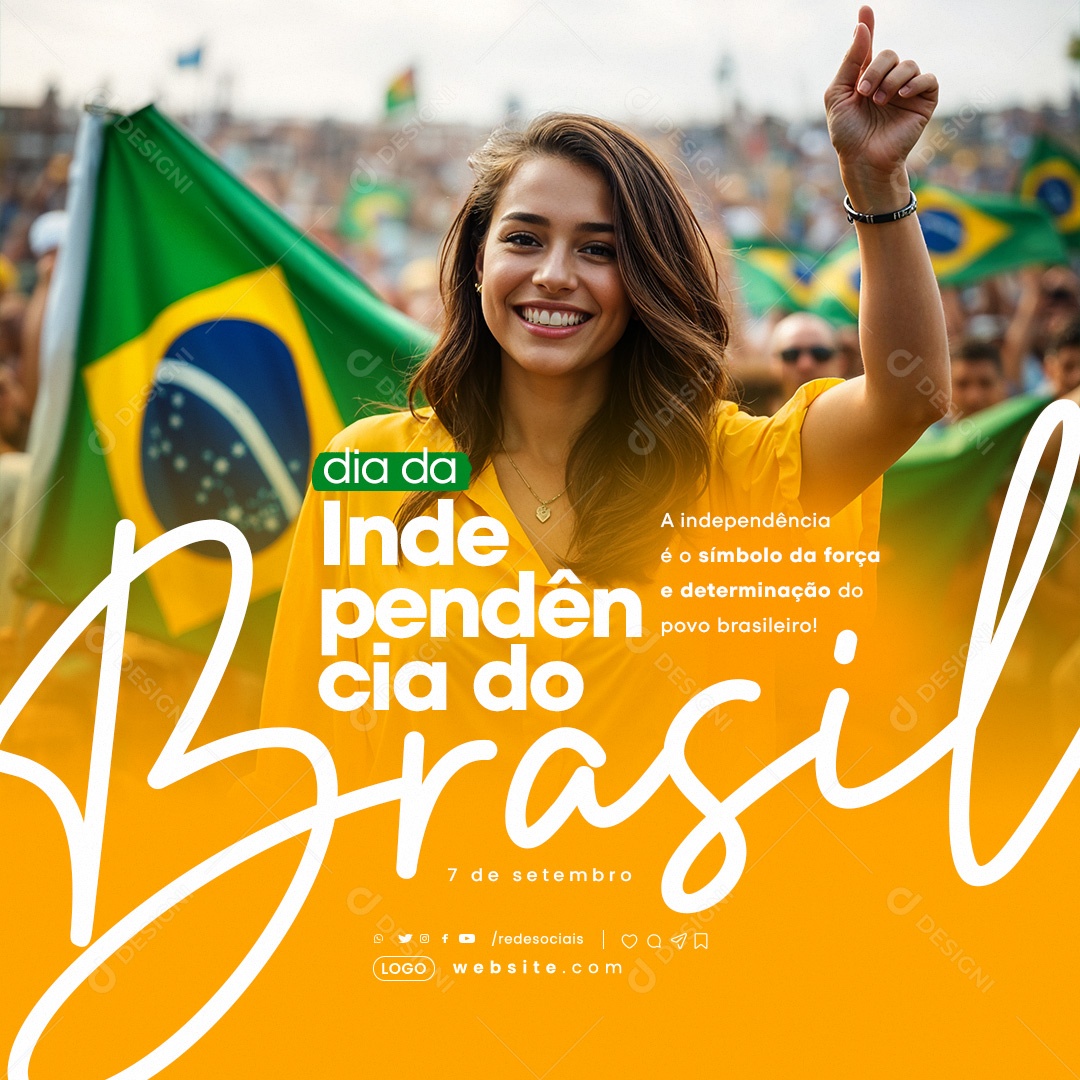 Dia da Independência do Brasil 07 de Setembro Social Media PSD Editável