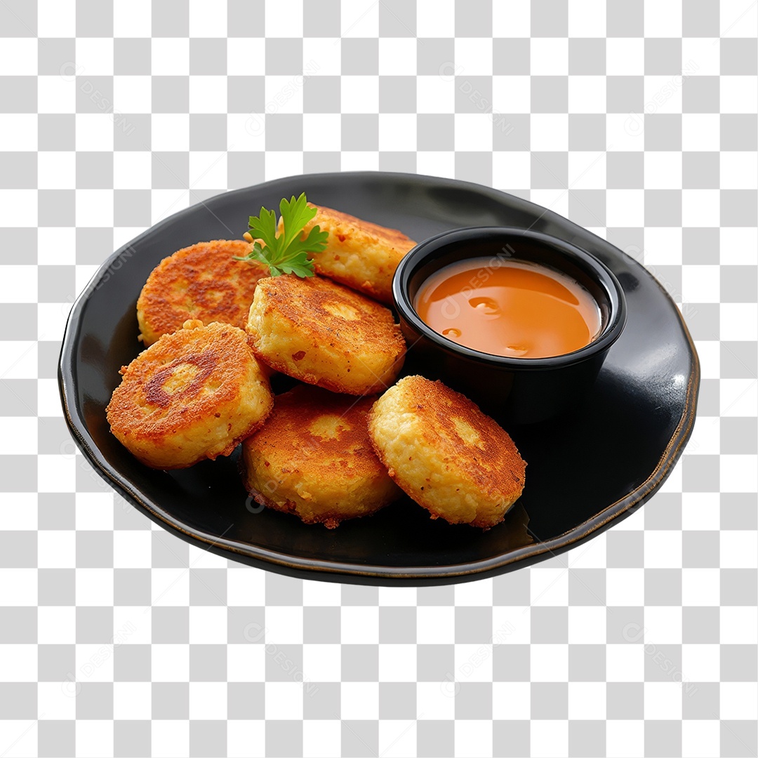 Bolinho Frito com Caldo PNG Transparente