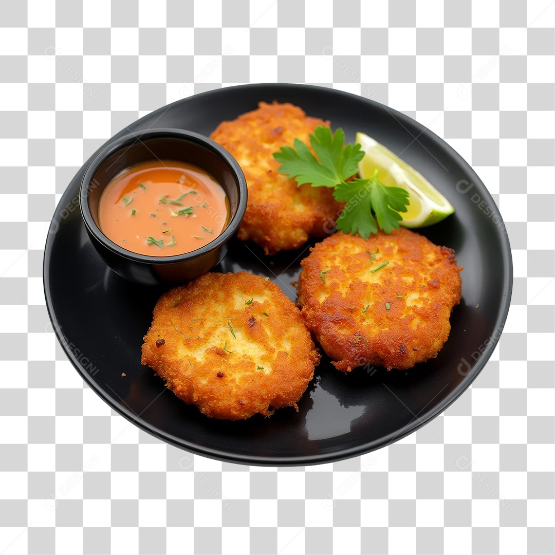 Bolinho Frito com Caldo PNG Transparente