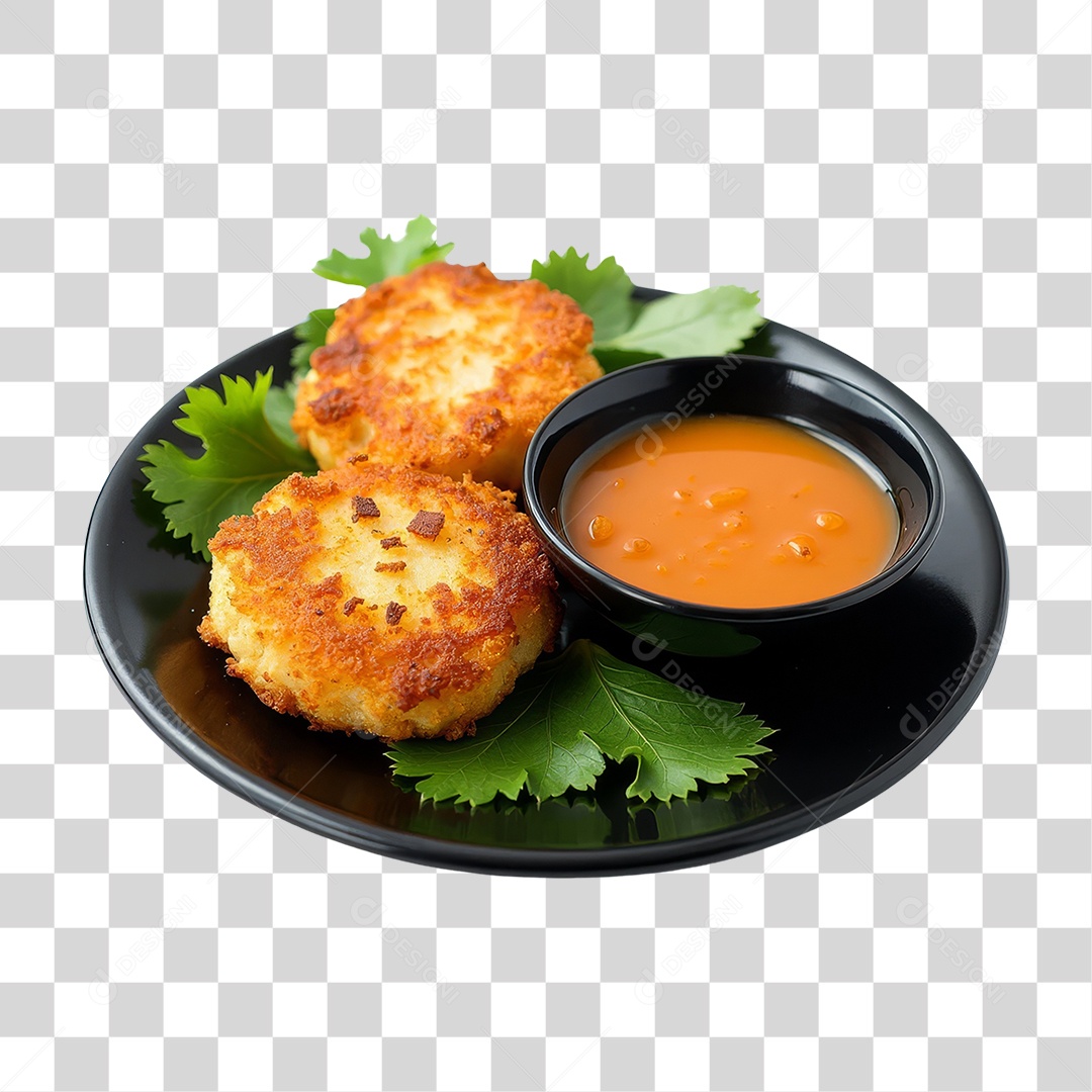Bolinho Frito com Caldo PNG Transparente