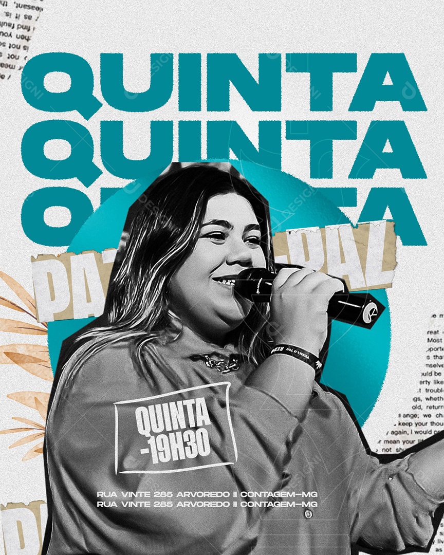 Feed Flyer Gospel Quinta Paz Social Media PSD Editável