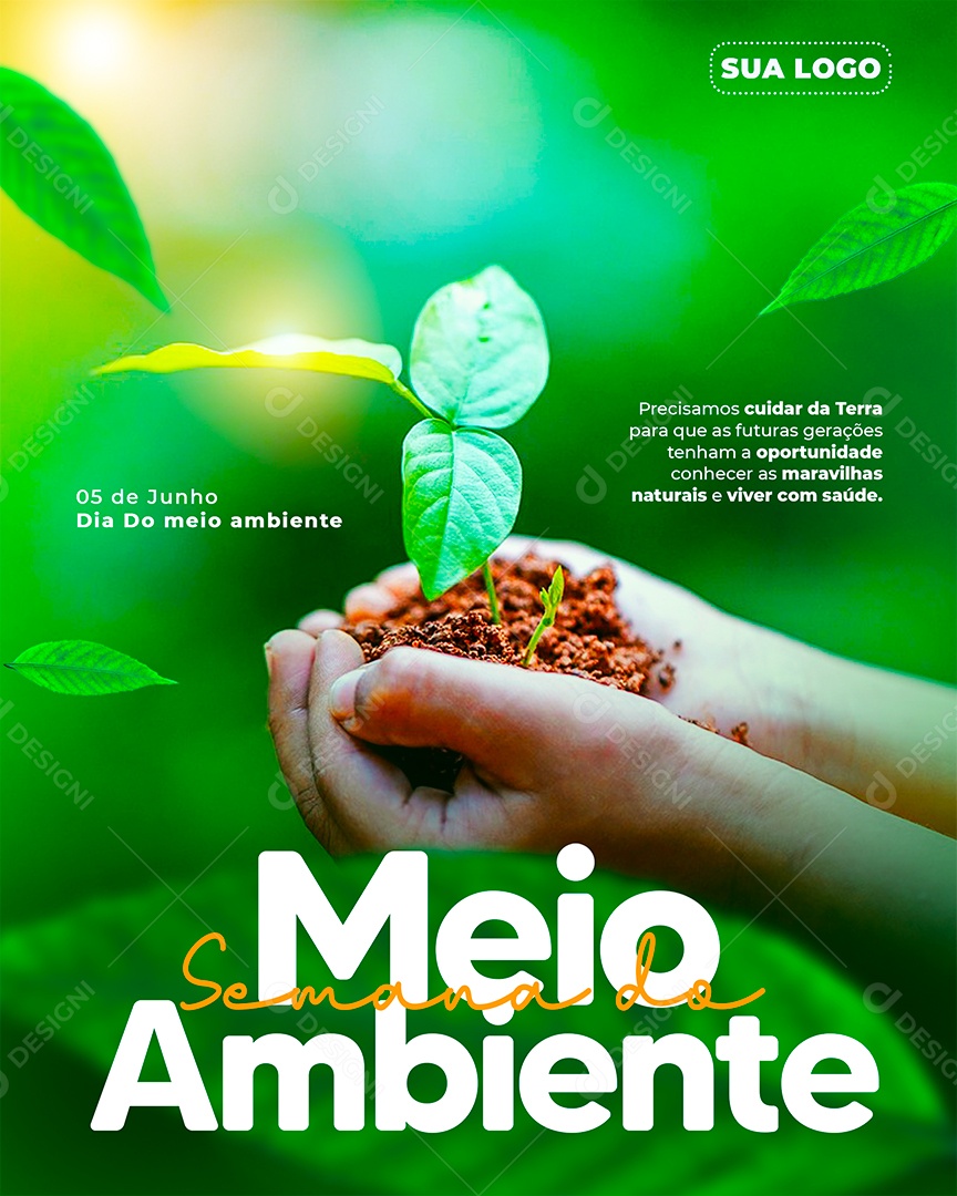 Dia 1 a 5 De Junho Semana Do Meio Ambiente Social Media PSD Editável