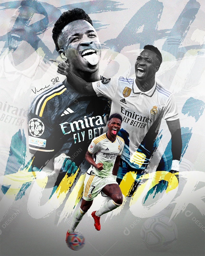 Fleyer Jogador de Futebol Social Media Editável