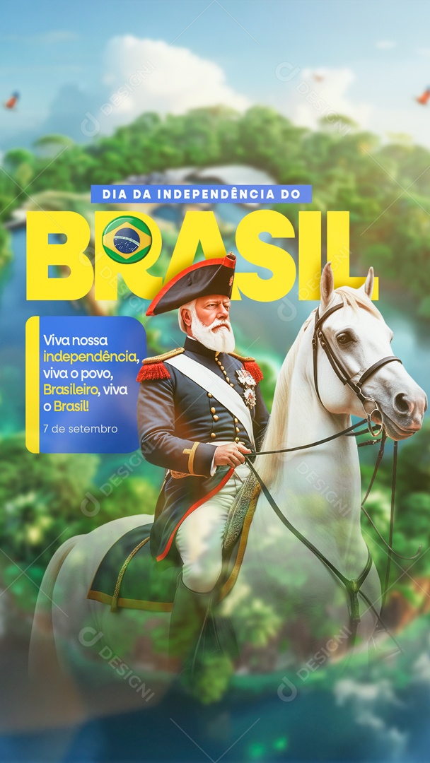 Story Dia da Independência do Brasil 07 de Setembro Viva o Povo Brasileiro Social Media PSD Editável