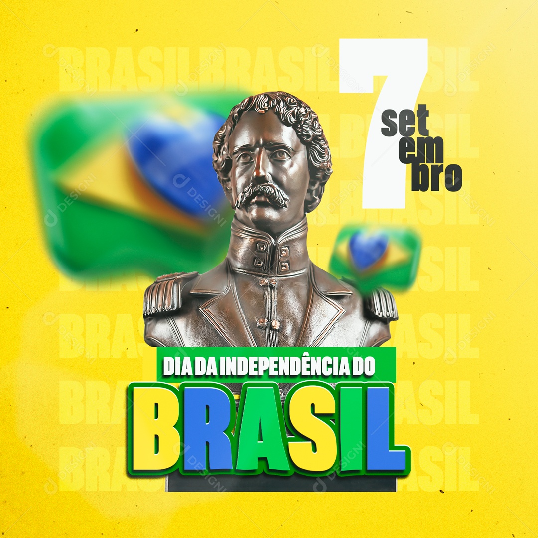 Independência do Brasil 07 de Setembro Social Media PSD Editável