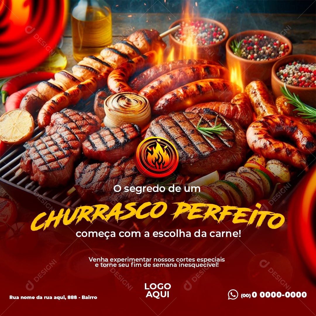 Açougue Social Media PSD Editável