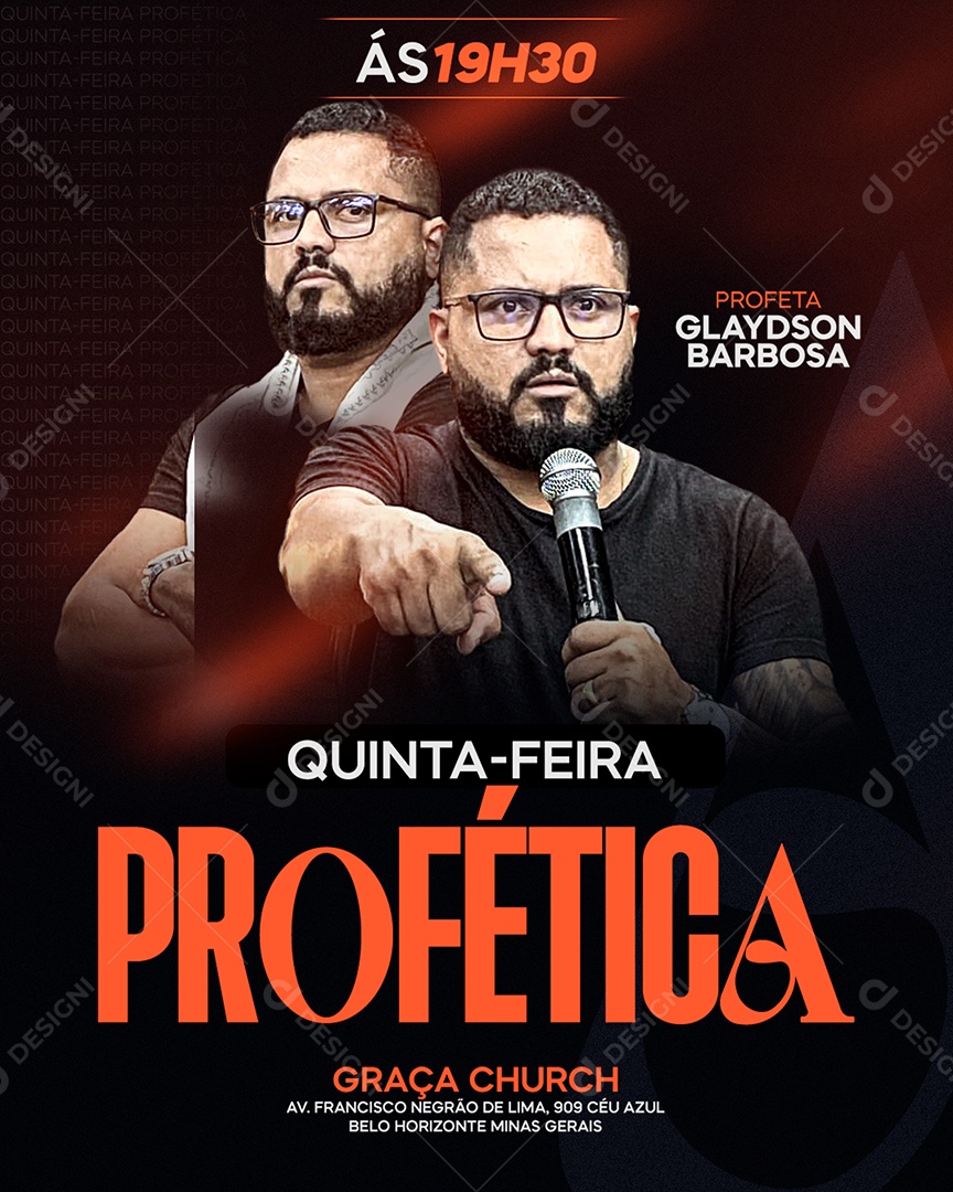 Gospel Profética Social Media PSD Editável