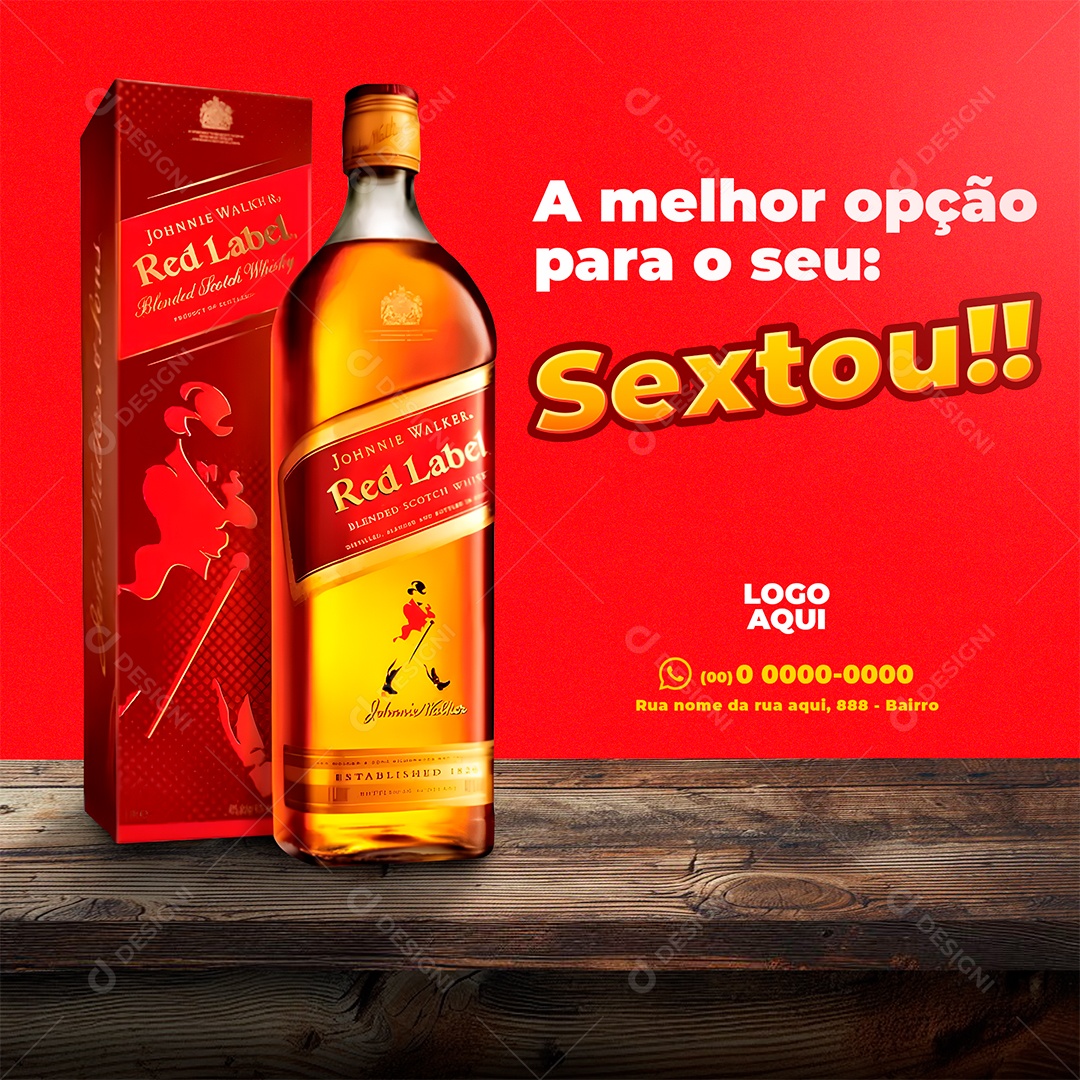 Distribuidora de Bebidas Sextou Social Media PSD Editável