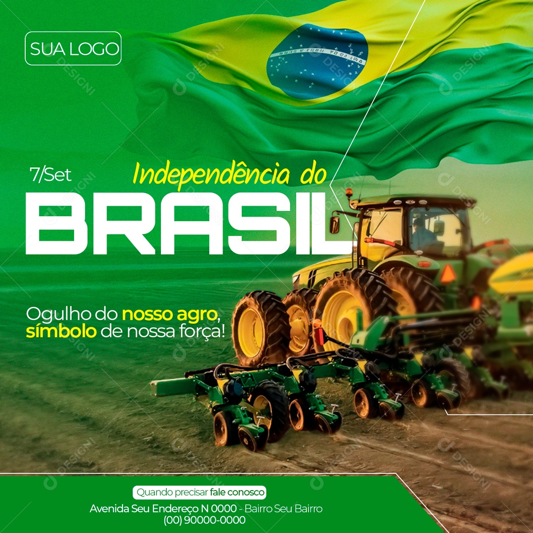 Dia da Independência do Brasil 07 de Setembro Social Media PSD Editável