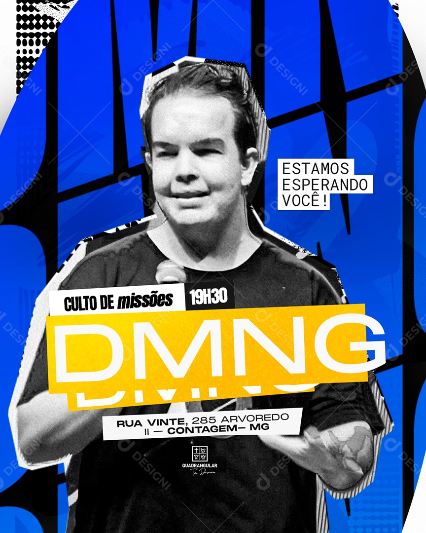 Feed Flyer Gospel Culto De Missões Social Media PSD Editável