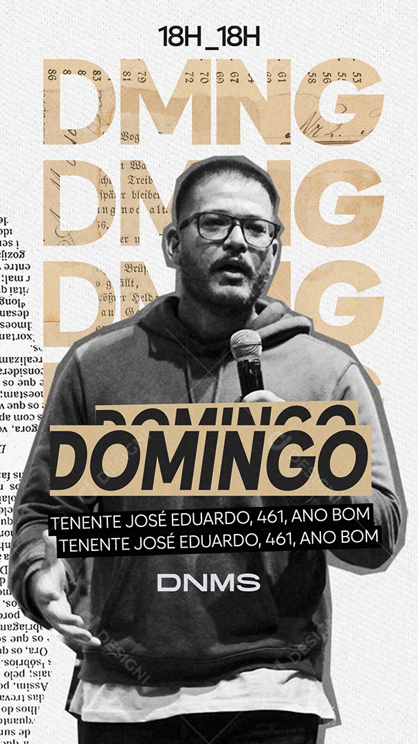 Story Flyer Gospel Domingo  Dmns Social Media PSD Editável