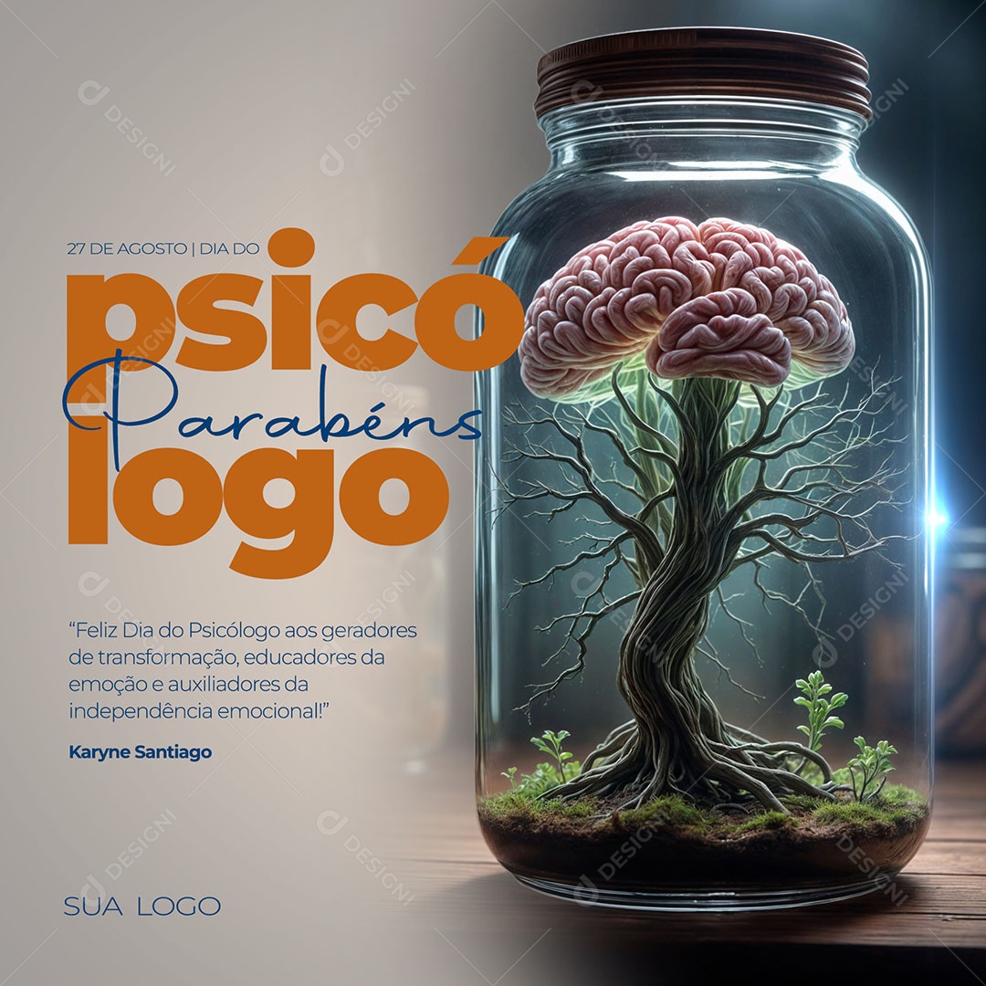 Dia Do Psicólogo 27 de Agosto Parabéns aos Geradores de Transformação Social Media PSD Editável