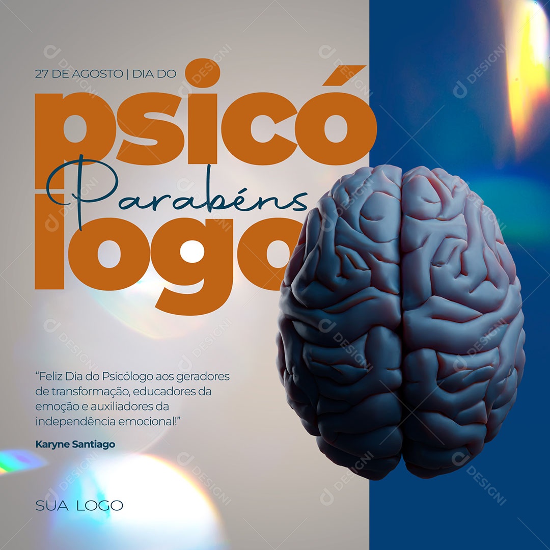 Feliz Dia Do Psicólogo 27 de Agosto Social Media PSD Editável