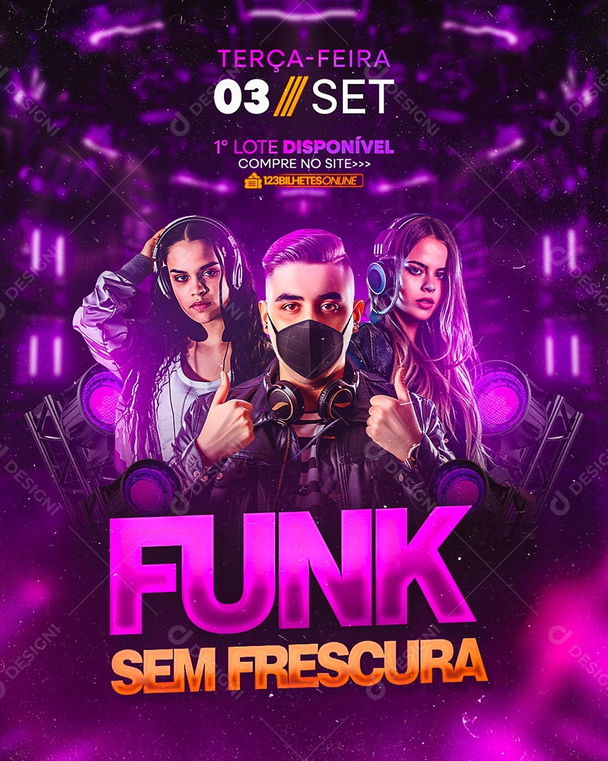 Flyer Funk Sem Frescura Social Media PSD Editável