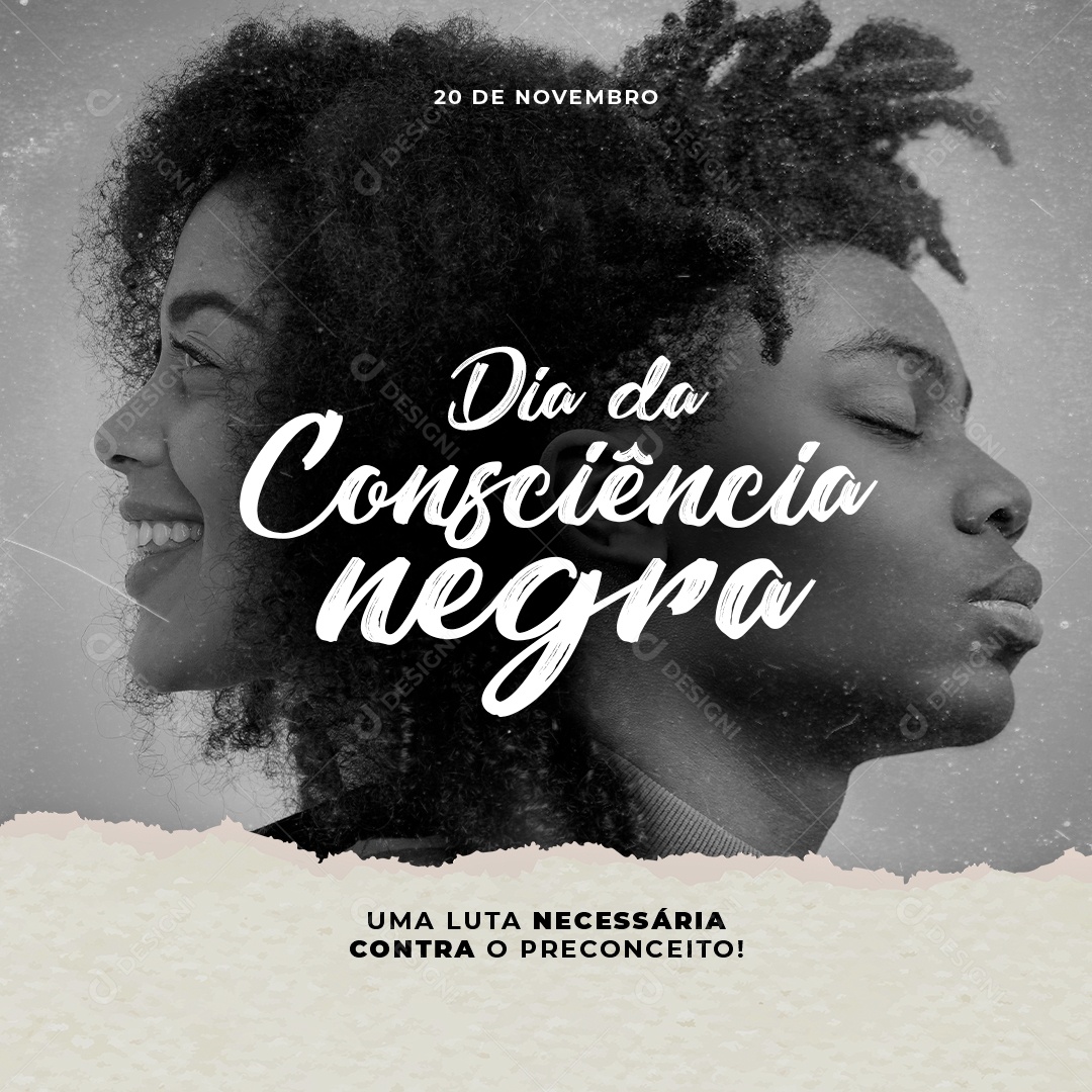 Dia da Consciência Negra 20 de Novembro Social Media PSD Editável