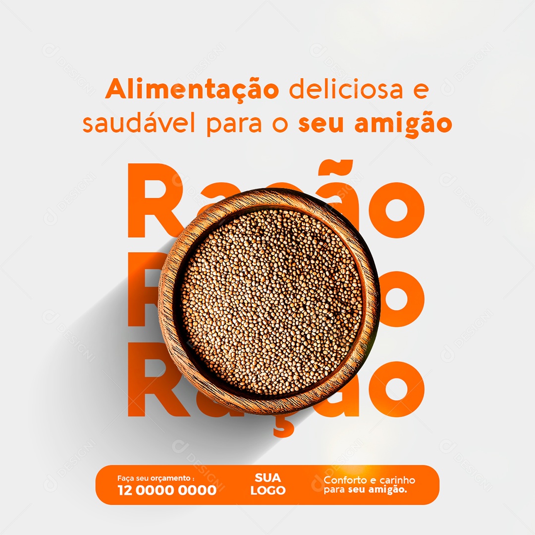 Petshop Alimentação Deliciosa e Saudável Social Media PSD Editável