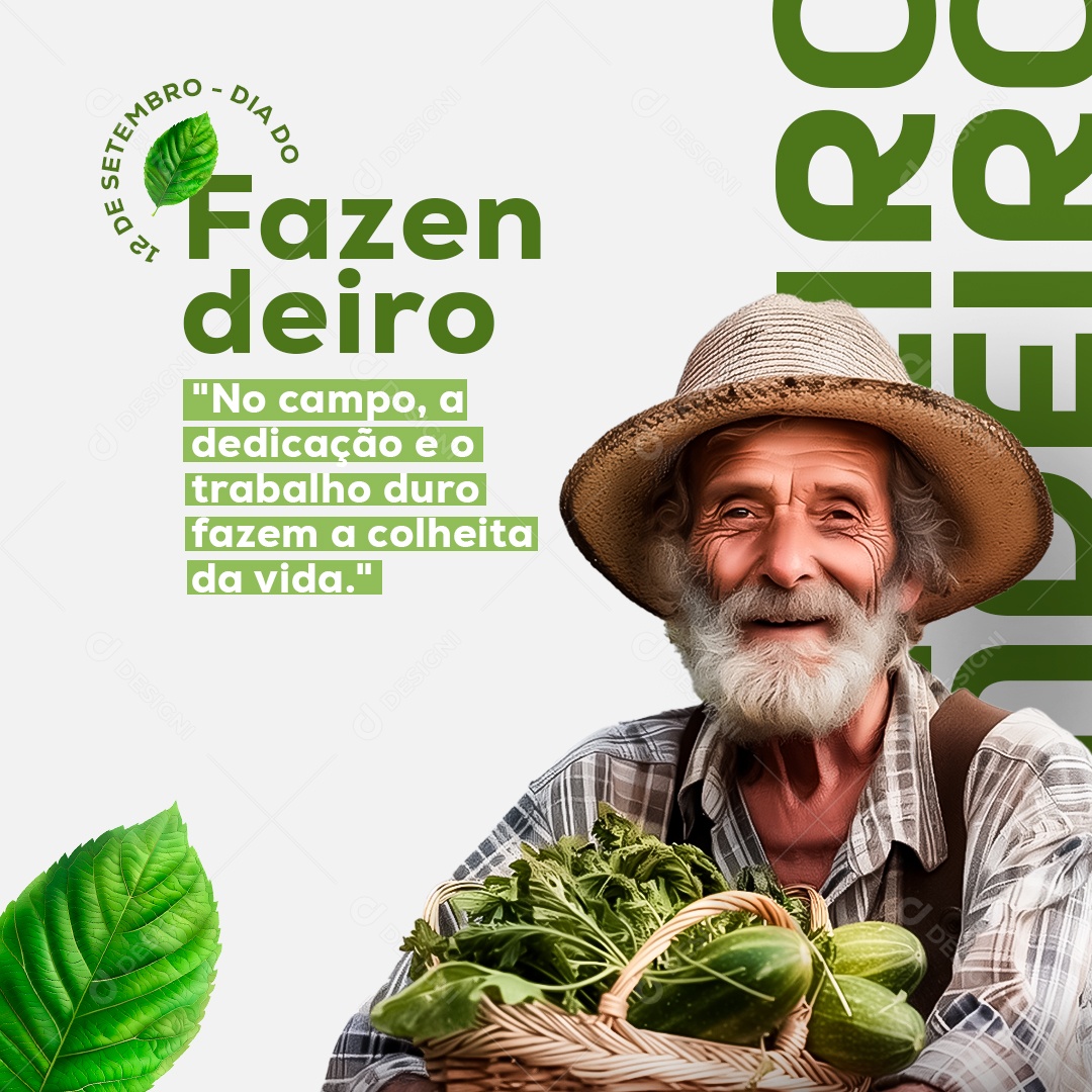 Dia Do Fazendeiro 21 De Setembro Social Media PSD Editável