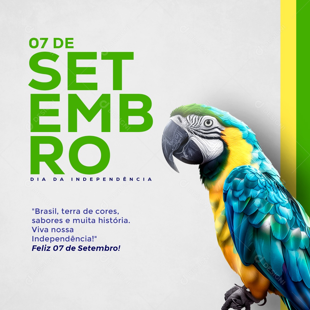 Dia da Independência do Brasil 07 de Setembro Social Media PSD Editável