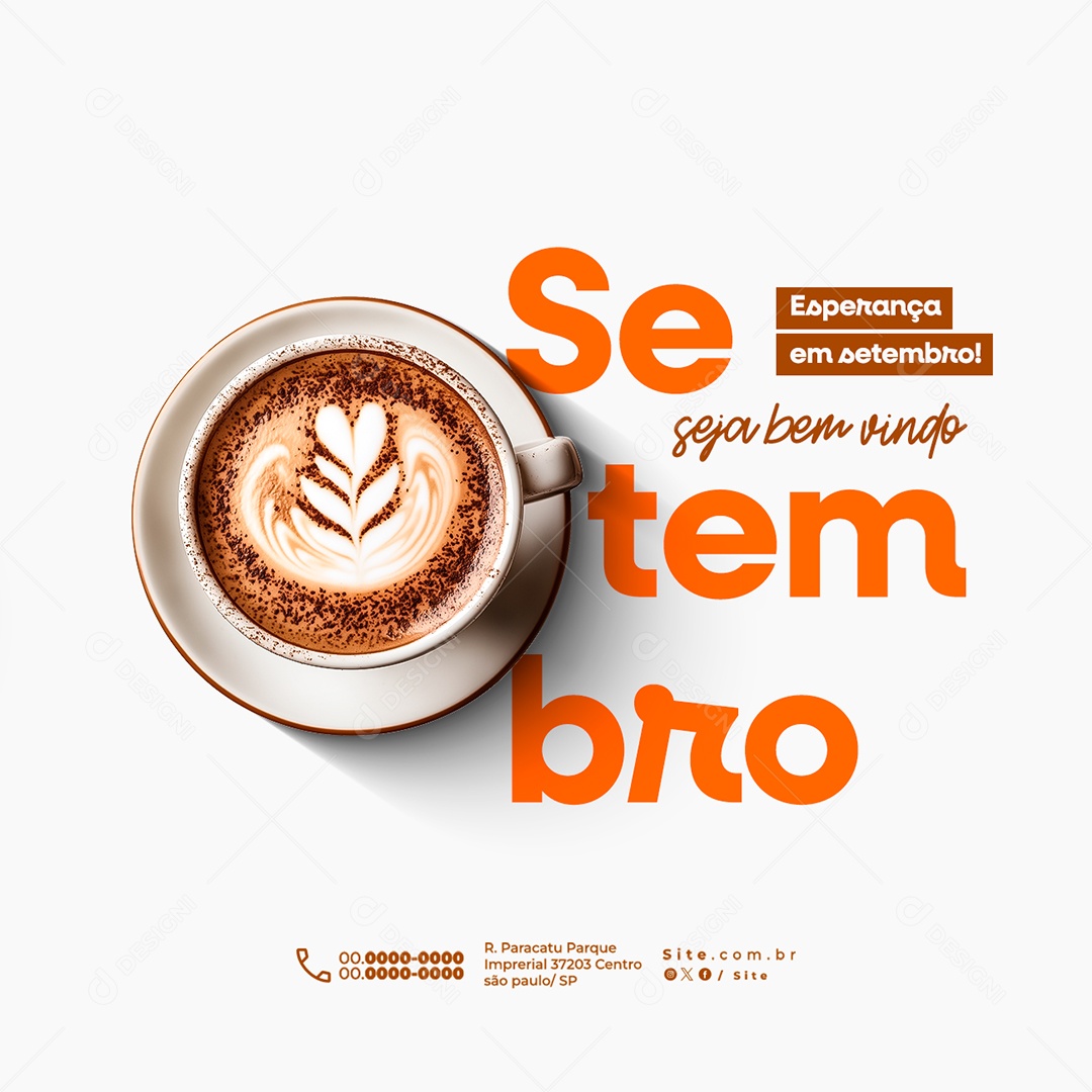 Seja Bem Vindo Setembro Esperança Social Media PSD Editável