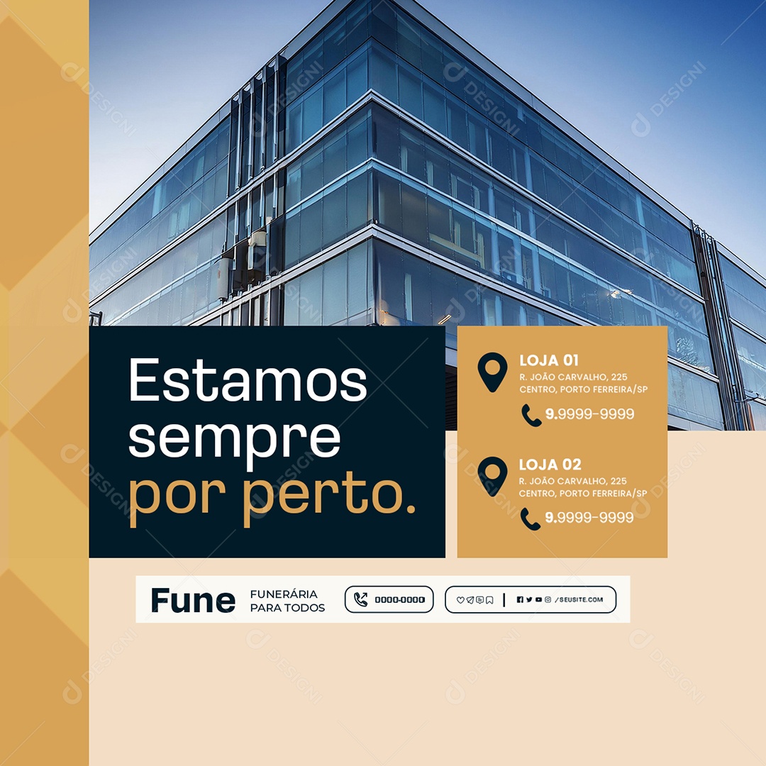 Funerária Estamos Sempre por Perto Social Media PSD Editável