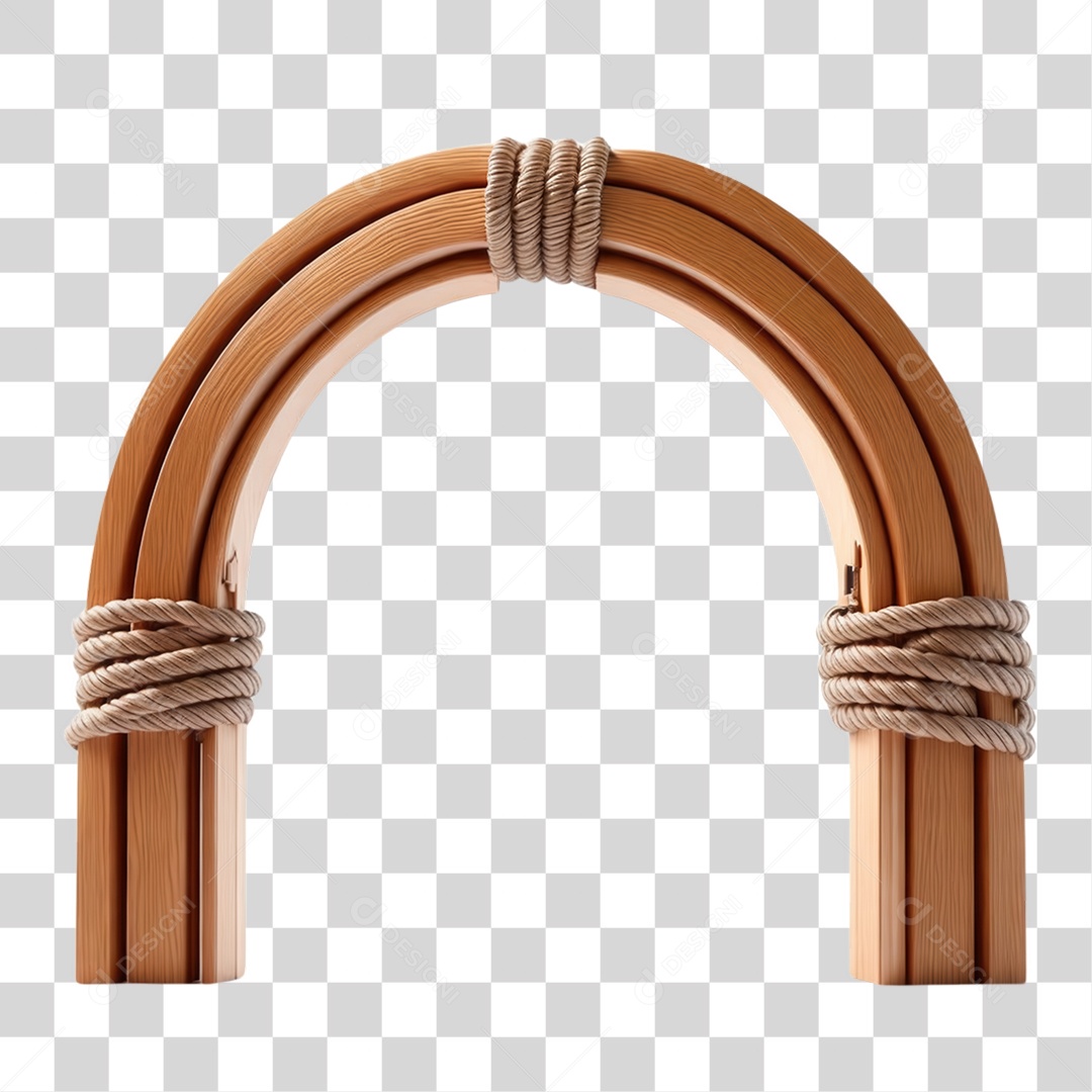 Arcos de Madeira com Cordas PNG Transparente