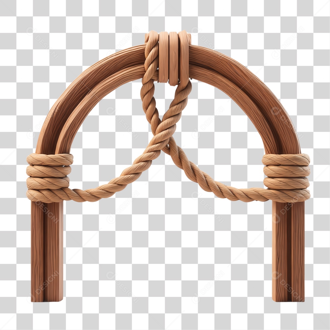 Arcos de Madeira com Cordas PNG Transparente