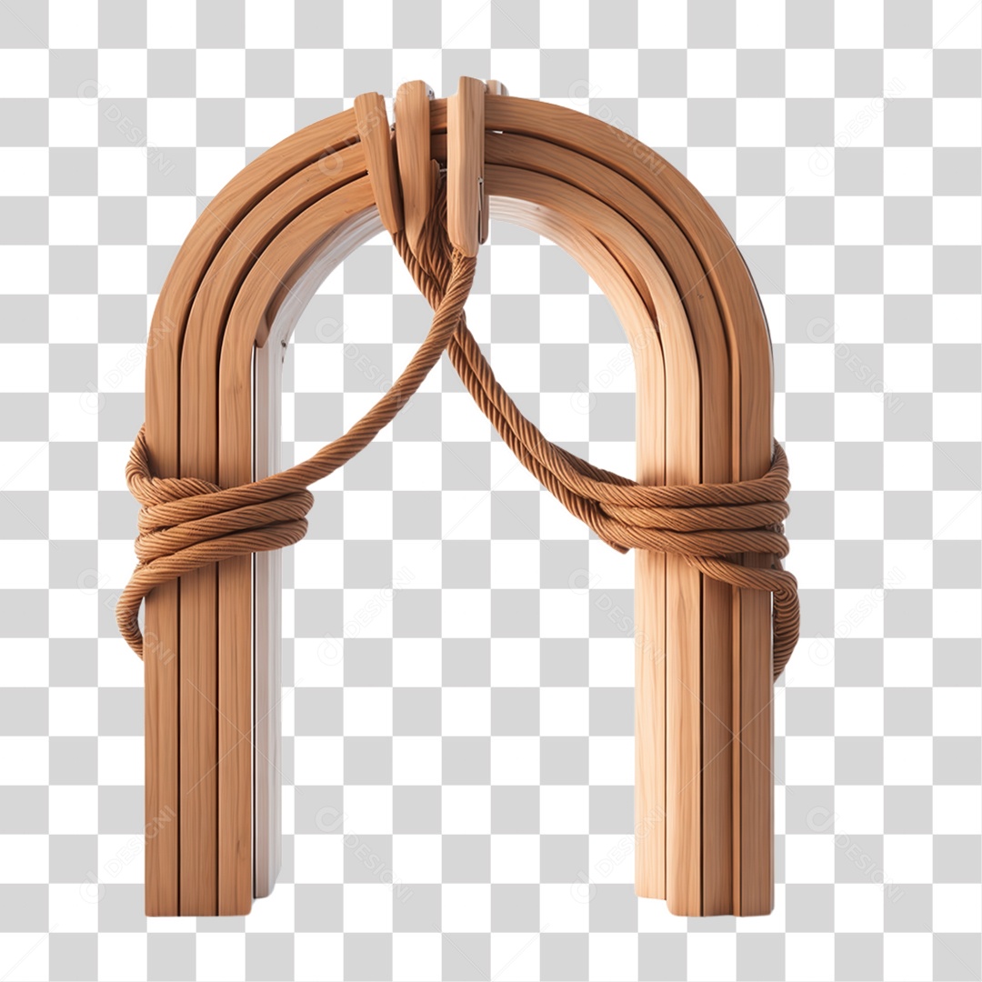 Arcos de Madeira com Cordas PNG Transparente