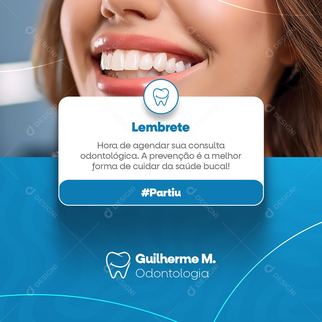 Odontologia Lembrete Social Media PSD Editável