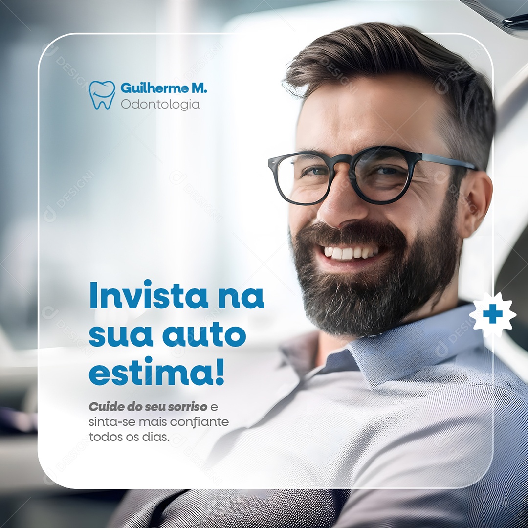Odontologia Invista na Sua Auto Estima Social Media PSD Editável