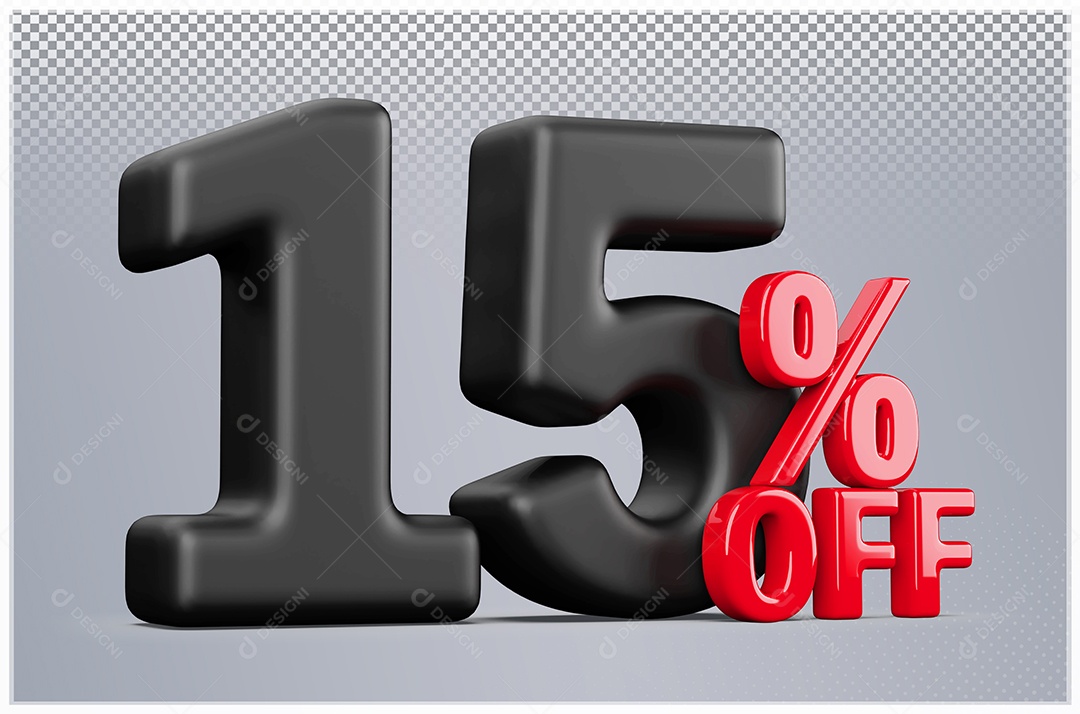 Discount 11% Off Black and Red 3D Element for PSD Composition