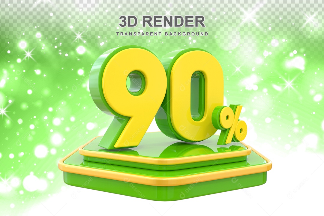 90% discount 3D Green and Yellow Element for PSD Composition