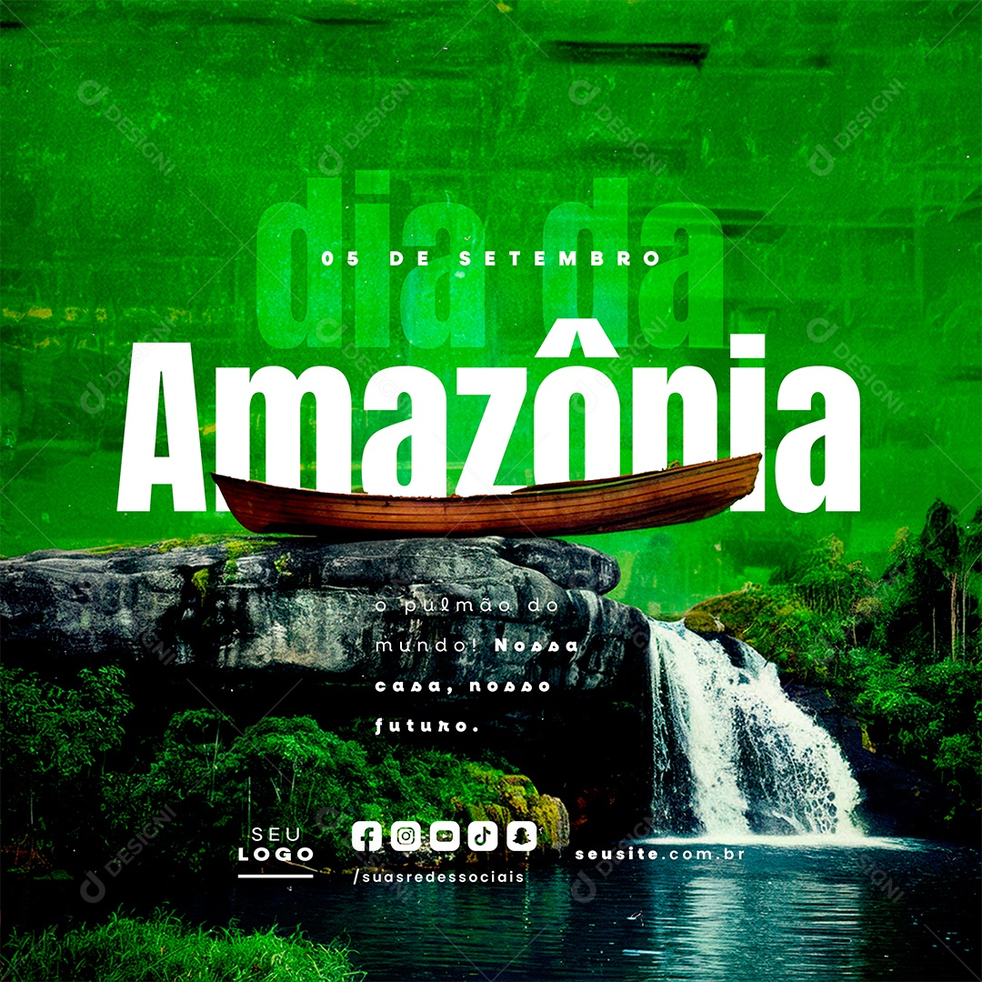 Dia Da Amazônia 05 De Setembro O Pulmão do Mundo Social Media PSD Editável