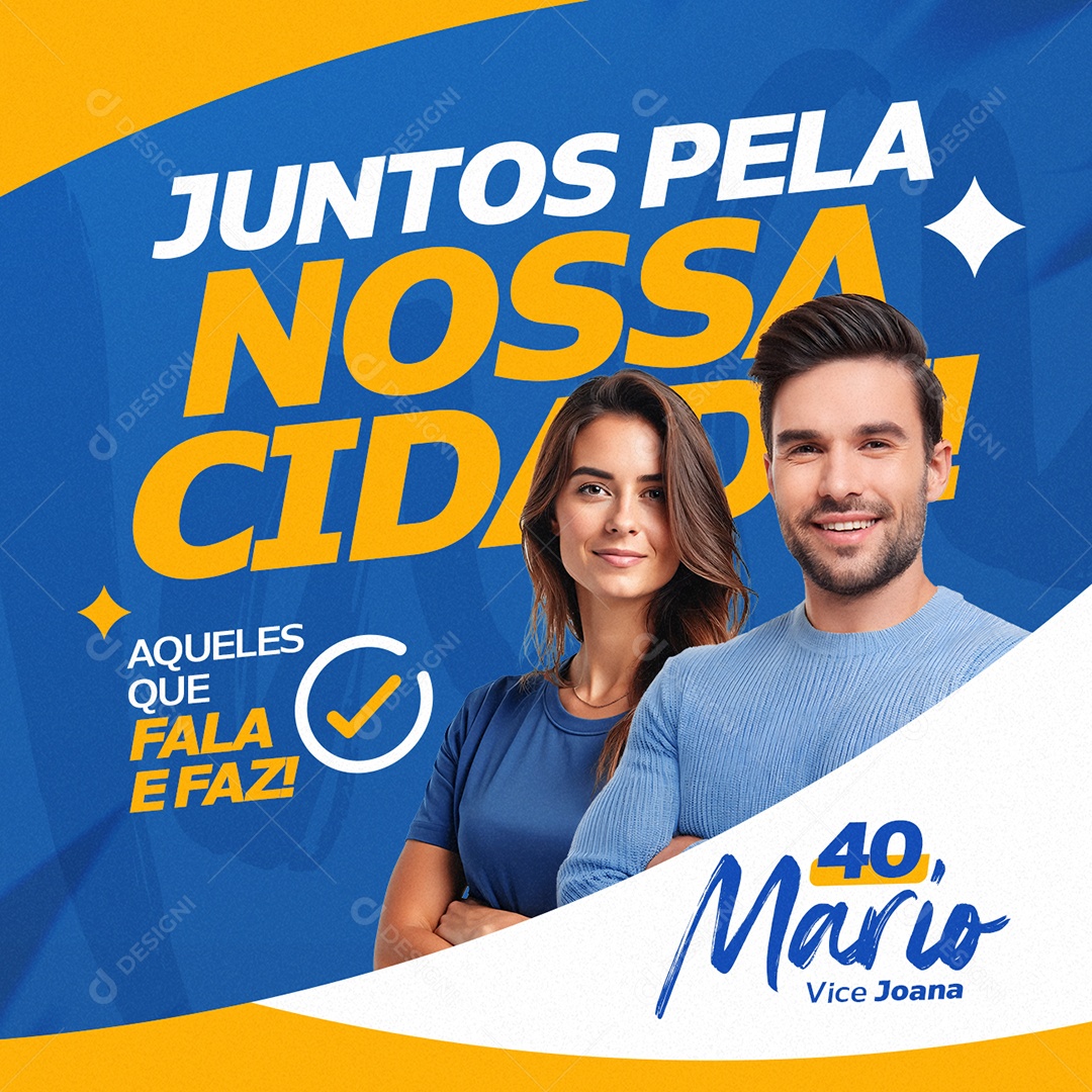 Política Prefeito Mario Juntos Pela Nossa Cidade Social Media PSD Editável