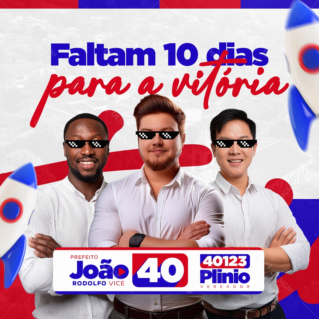 Política Vereador Prefeito João Rodolfo Social Media PSD Editável