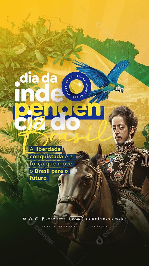 Story Dia da Independência do Brasil 7 de Setembro Social Media PSD Editável